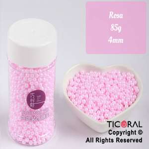 PERLAS COMESTIBLES 4 MM ROSA x 85 GR